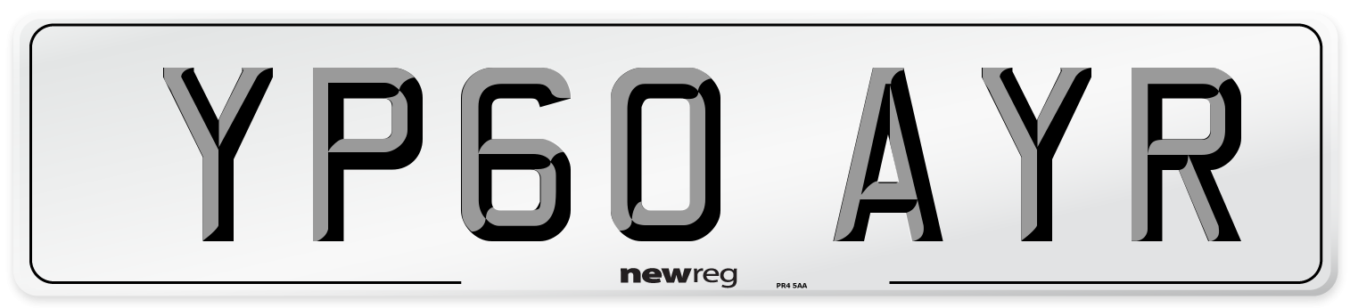 YP60 AYR Number Plate from New Reg